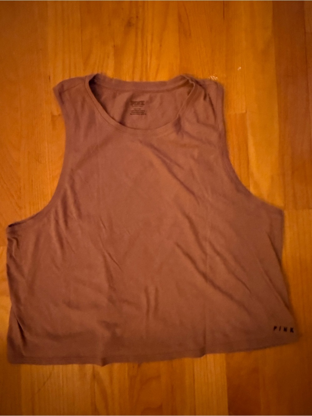 PINK Victoria's Secret Mauve Cropped Muscle Tank